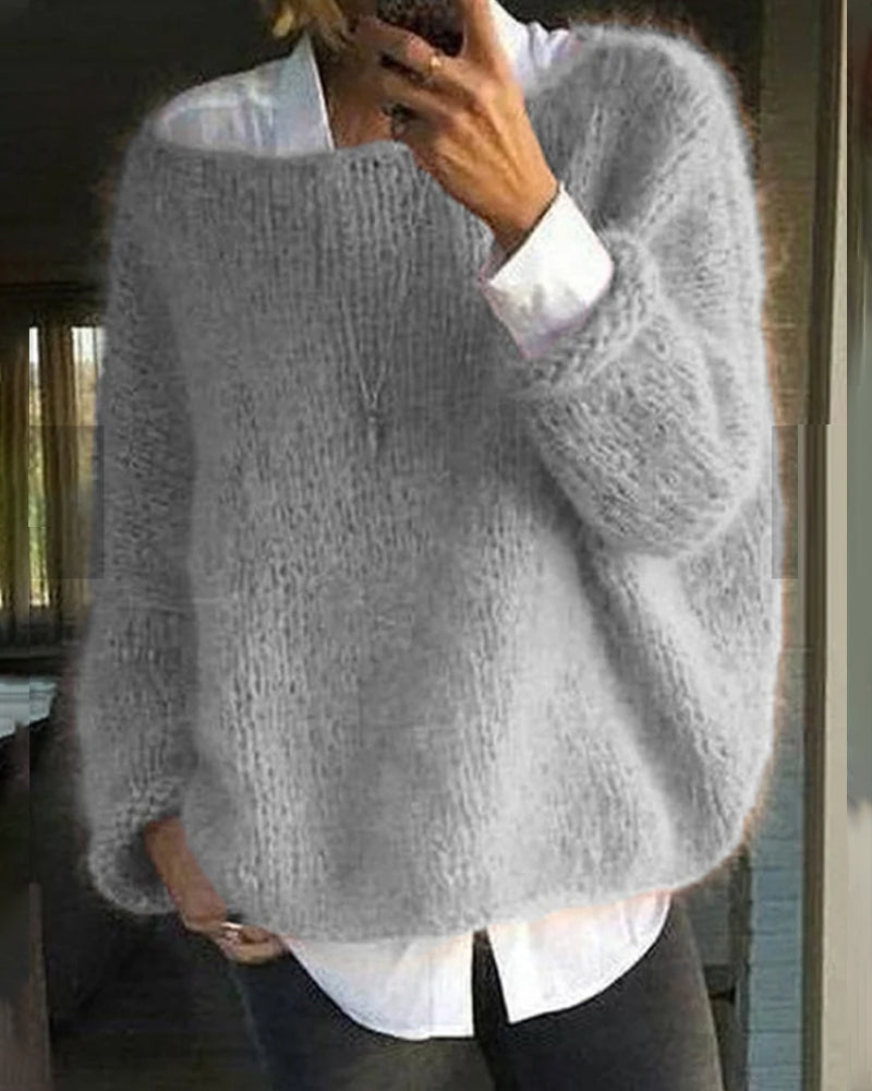Women's Fashion Warm Knitted Jumper – Ideal for Cold Season