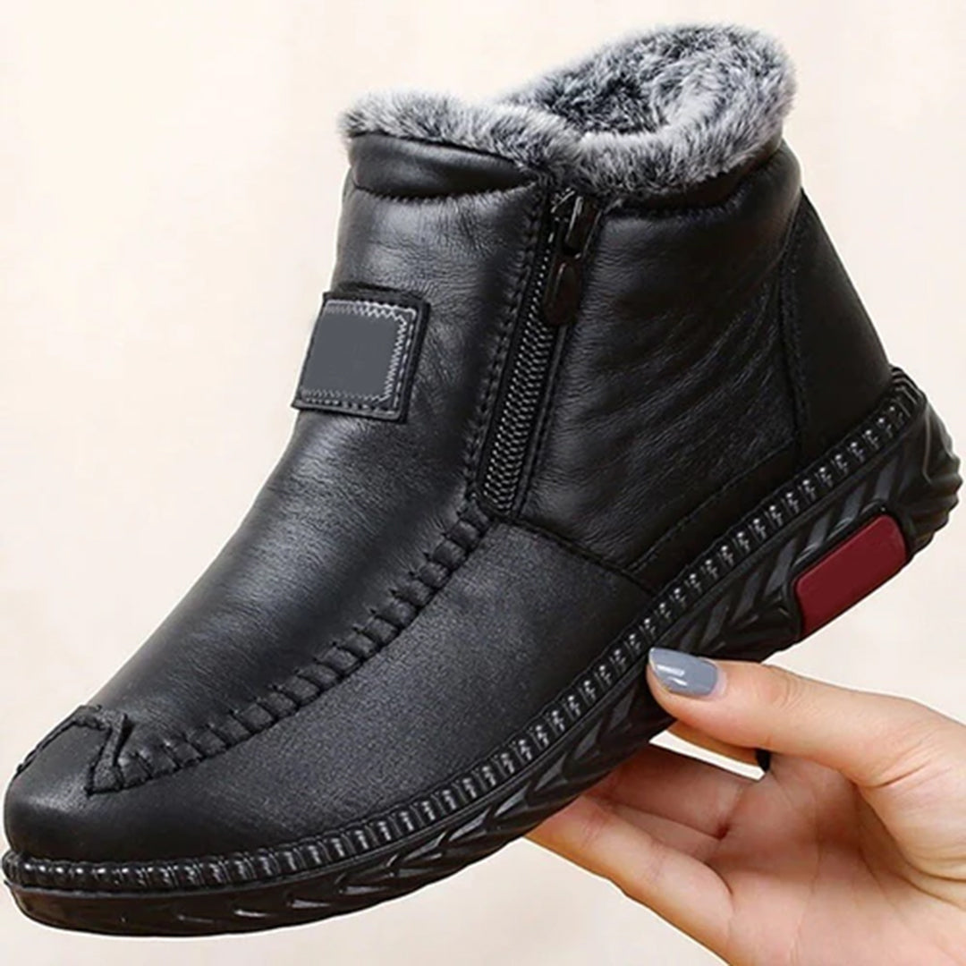 Women's Trendy Thermal Insulation Fur Lining Outdoor Boots with Non-Slip Sole