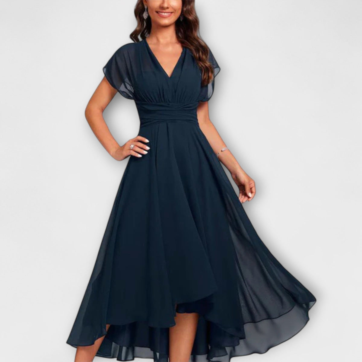 Women’s V-neck Elegance A-line Cocktail Evening Summer Dresses