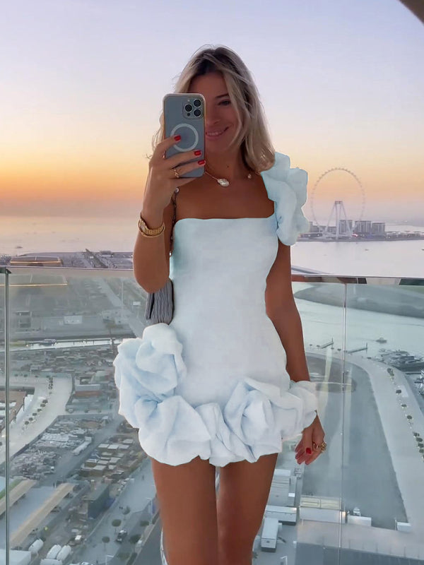 Women's Chic Ruffle Layered Mini Dress for All Occasion