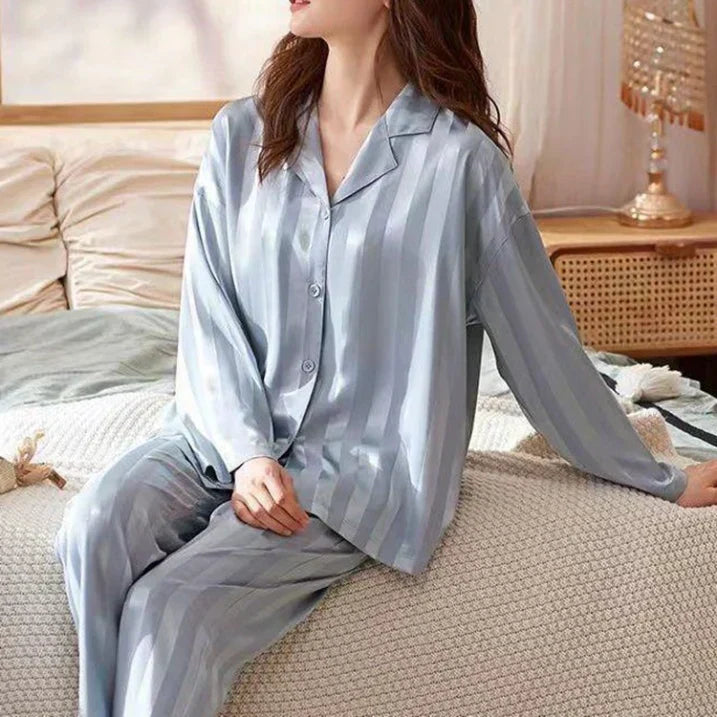 Women’s Elegance Soft Luxe Loungewear Set for Restful Night’s Sleep