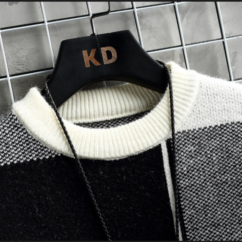 Men's Warm Cozy Knitted Sweater for Winter and Mid-Season