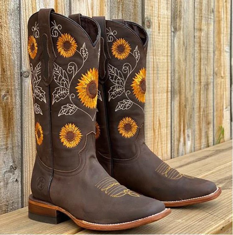 Women's Vibrant Occasion Mid-Calf Embroidered Cowboy Boots