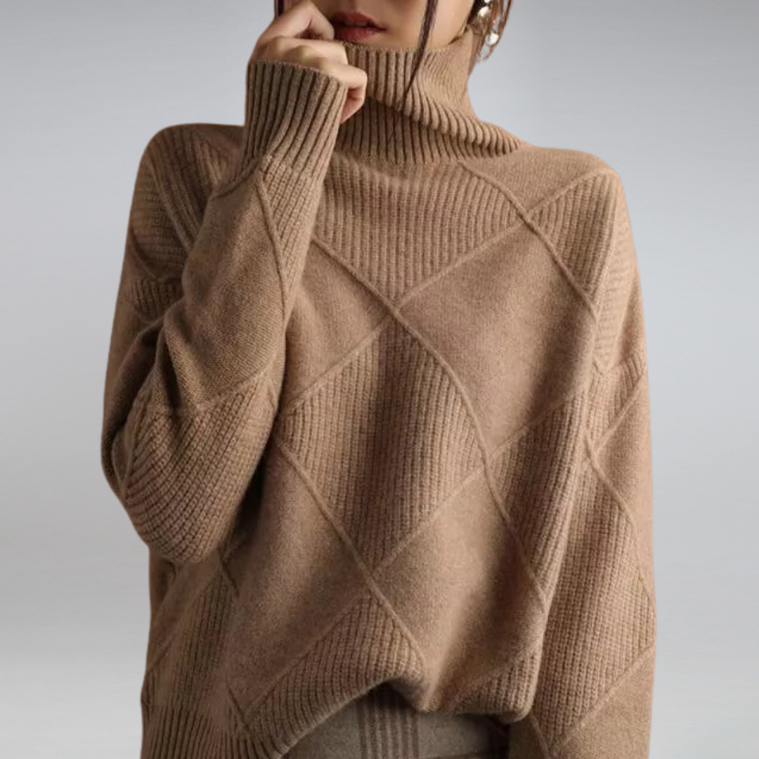 Women's Timeless Elegance Warm Cashmere Roll Neck Jumper