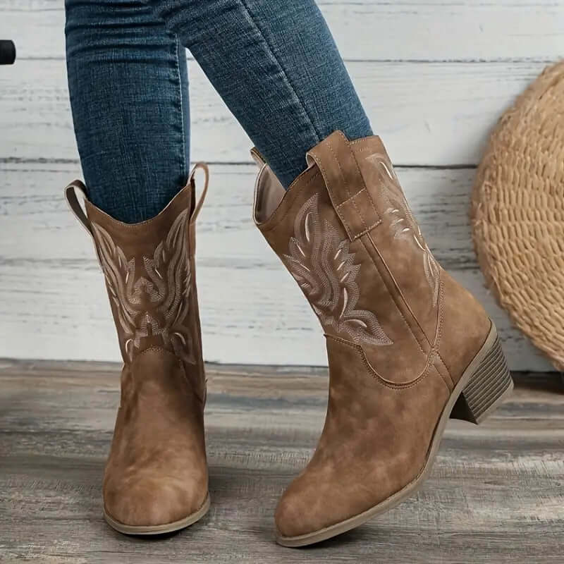 Women’s Statement Classic Cowboy Heel Western Boots