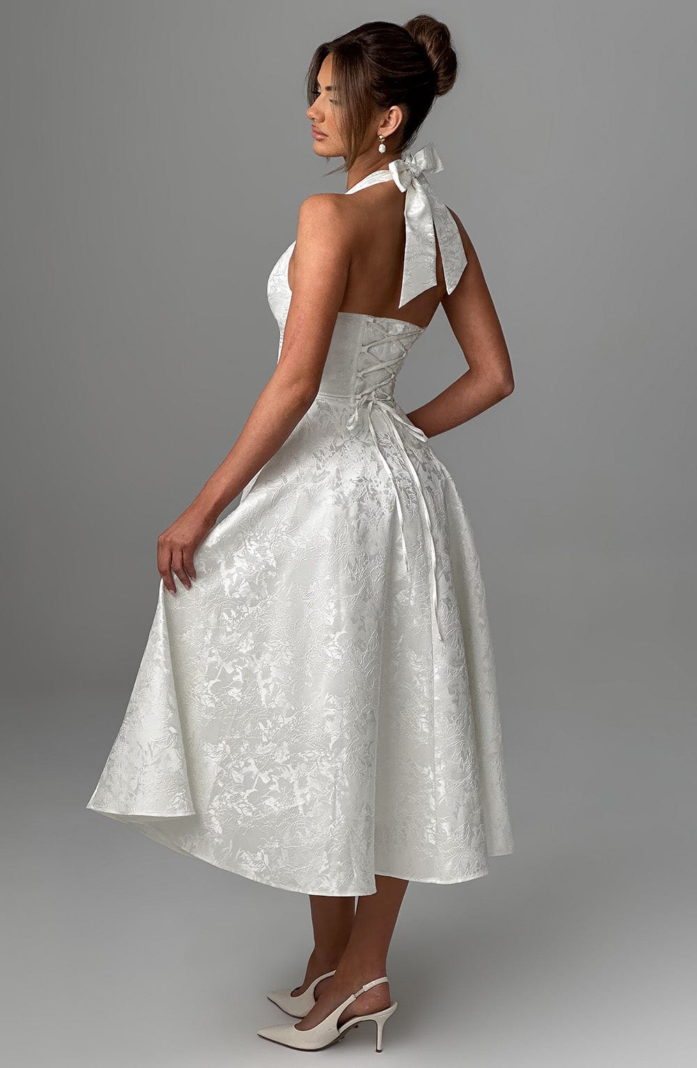 Exquisite Classic Halter Wedding Guest Dress for Women